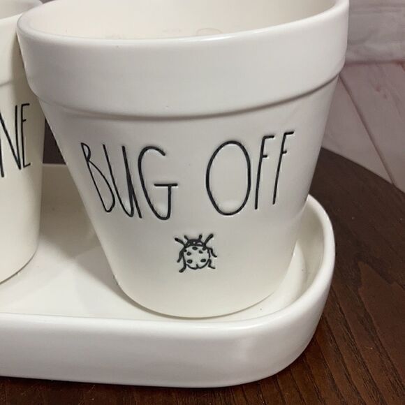 New Rae Dunn 4pc Planters set with citronella scented Candles - Picture 3 of 9